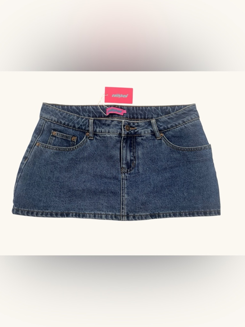 Edikted Denim Mini Skirt